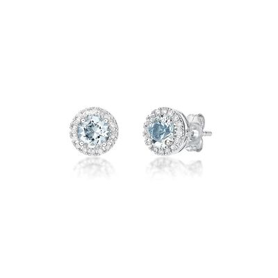 Diamond Earrings in Sterling Silver