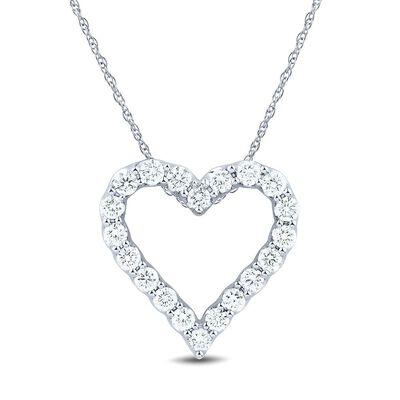 Lab Grown Diamond Heart Pendant in 14K Gold