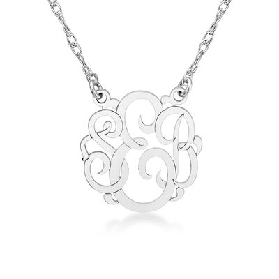 script monogram necklace