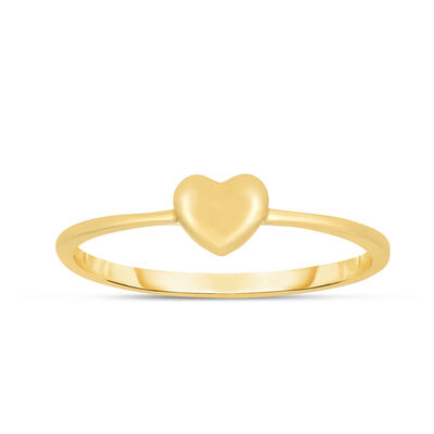 Heart Stacking Ring in 14K Yellow Gold