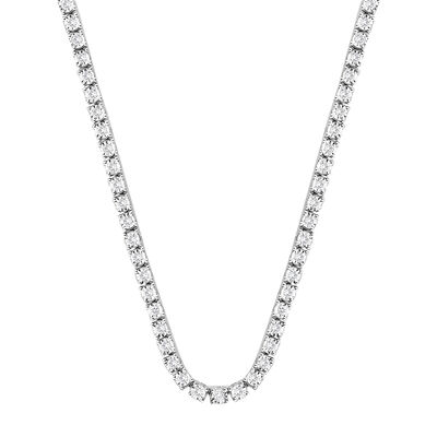 Diamond illusion tennis necklace in 10K white gold (1 ct. tw.)