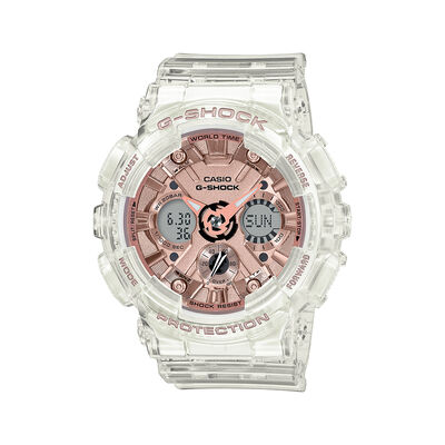 Ladies’  S Series Clear Resin Watch with Rose Gold-Tone Chronograph Dial