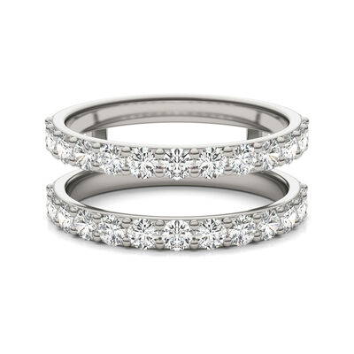 Moissanite Ring Enhancer in 14K White Gold