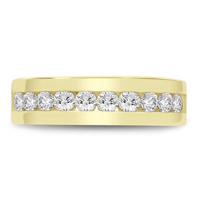 Men's Diamond Band in 14K White Gold