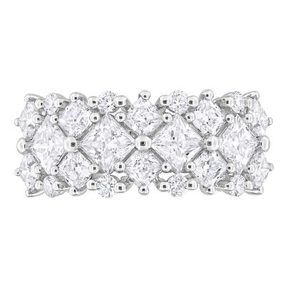 Lab-Created Moissanite Ring in Sterling Silver (3 5/8 ct. dew)