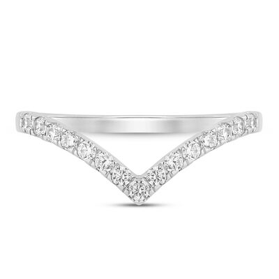 Lab Grown Diamond Chevron Contour Band in 14K Gold (1/3 ct. tw.)