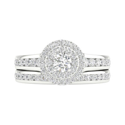 Diamond Halo Engagement Ring Set (1 1/4 ct. tw.)