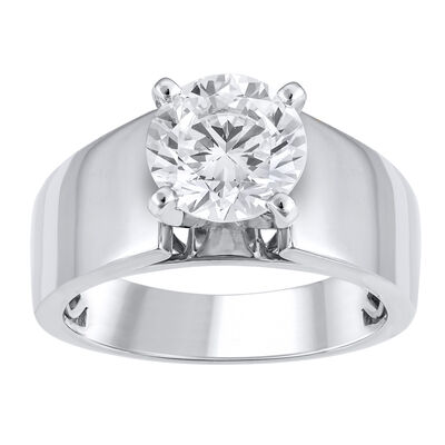 Wide Cathedral Semi-Mount Engagement Ring in 14K Gold, 7.8MM (Setting Only)