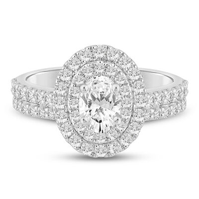  Lab Grown Diamond Double Halo Engagement Ring in 14K Gold (1 1/2 ct. tw.) 