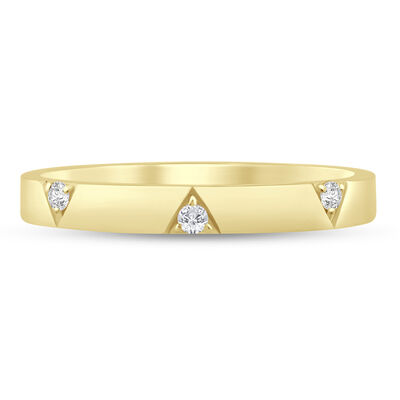 Diamond Anniversary Stack Band in 10K Gold (1/10 ct. tw.)