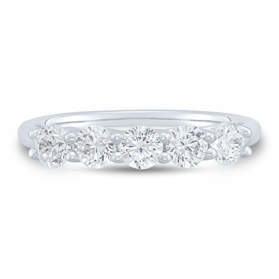 Five-Stone Diamond Anniversary Band in 10K Gold