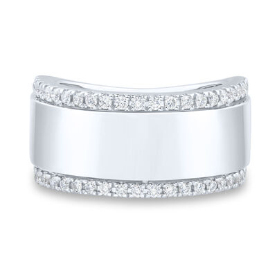 Lab Grown Diamond High Polish Band in 10K Gold