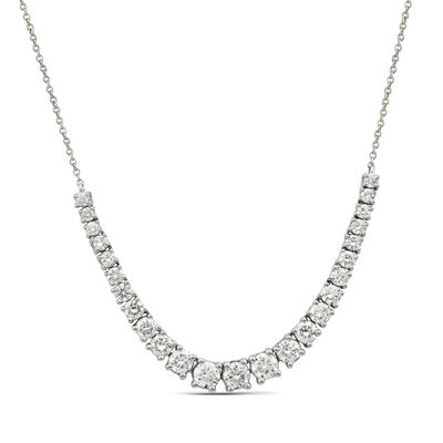 Lab Grown Diamond Smile Necklace in 10K White Gold (2 ct. tw.)