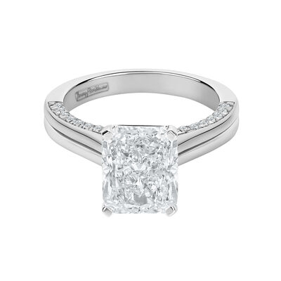 Rosamond Lab Grown Diamond Radiant Cut Ring in Platinum (3 1/3 ct. tw.)