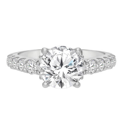 Lab Grown Diamond Round Engagement Ring in 14K White Gold (2-3/4 ct. tw.)